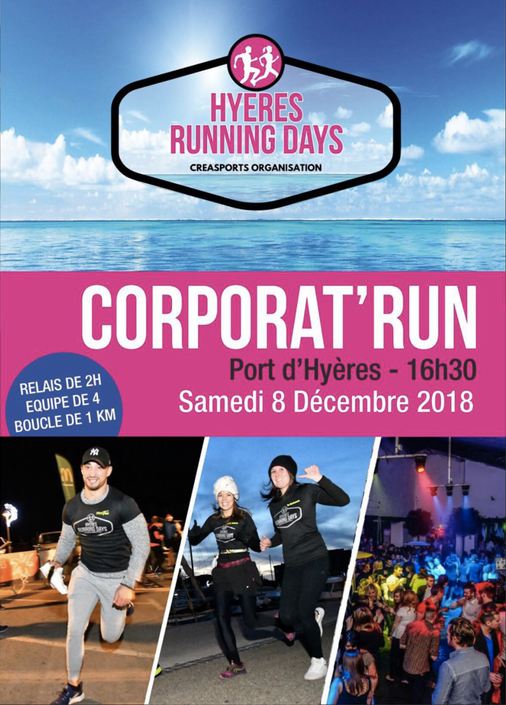 Affiche Corporat run hyères running days 2018