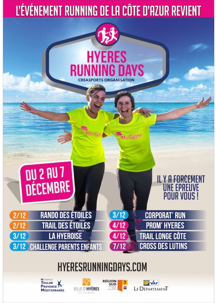 affiche officielle hhyères runningg days 2022 by créasports organisation