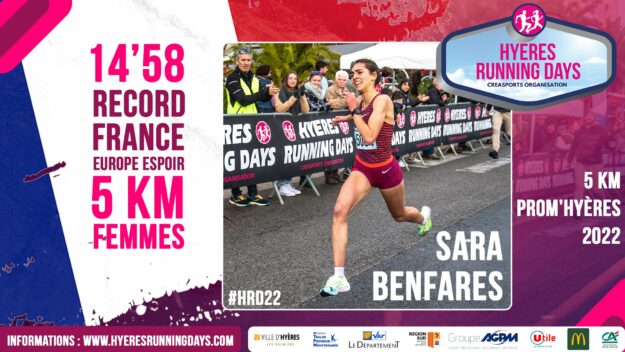 record de france 5km Sara Benfares Hyères running days