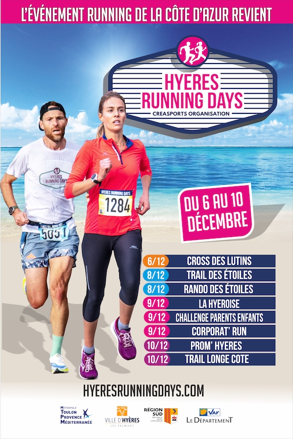 affiches Hyères Running Days 2023 by créasports organisation samuel bonaudo