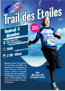 affiche hyères running days 2024 Trail des étoiles